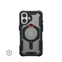 UAG - Plasma XTE Series Case with Magsafe for Apple iPhone 16 - Black/Orange - Front_Zoom