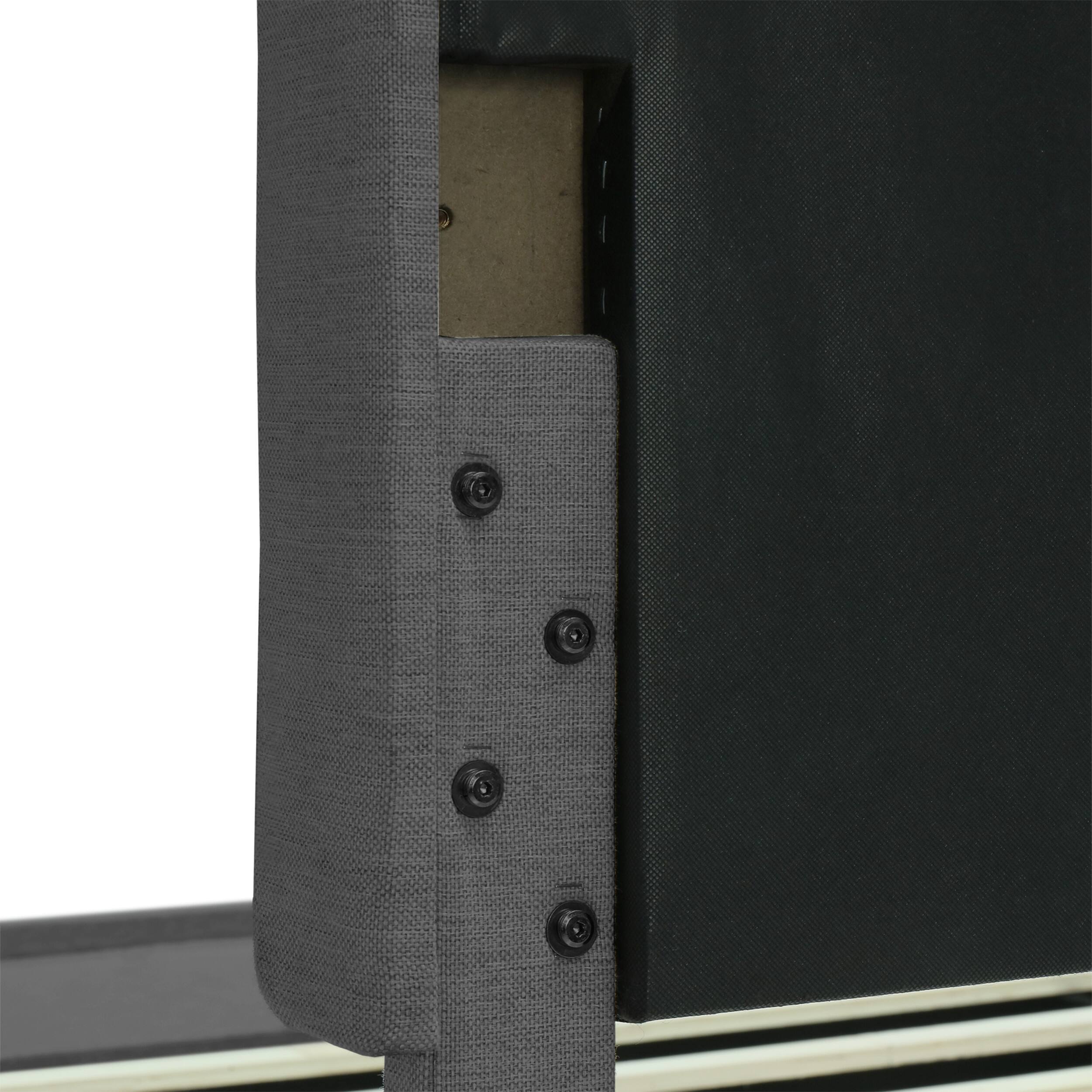 Alt View 23. Finch - Maxwell Storage Bed with Adjustable Height Headboard Queen - Dark Gray.