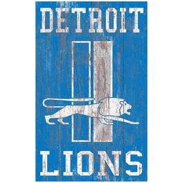 Fan Creations - Detroit Lions 11'' x 19'' Heritage Distressed Logo Sign - Multicolor