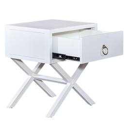 Liberty Furniture Industries - East End 1 Drawer Accent Table in Wirebrushed - White