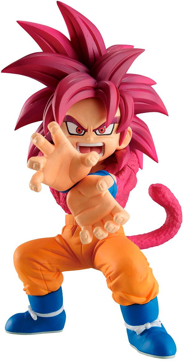 Left. Bandai - Super Saiyan 4 - Son Goku (Mini) Daima - Dragon Ball Masterlise Ichibansho 3.9" Figure.