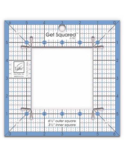 Get Squared  
JT-707  

Taylor  
Jane Taylor, Inc.  
MADE IN USA  

6 1/2" outer square  
3 1/2" inner square  

6 5 4 3 2 1 0  
5 4 3 2 1 0  
4 3 2 1 0  
3 2 1 0  
2 1 0  
1 0  

45°