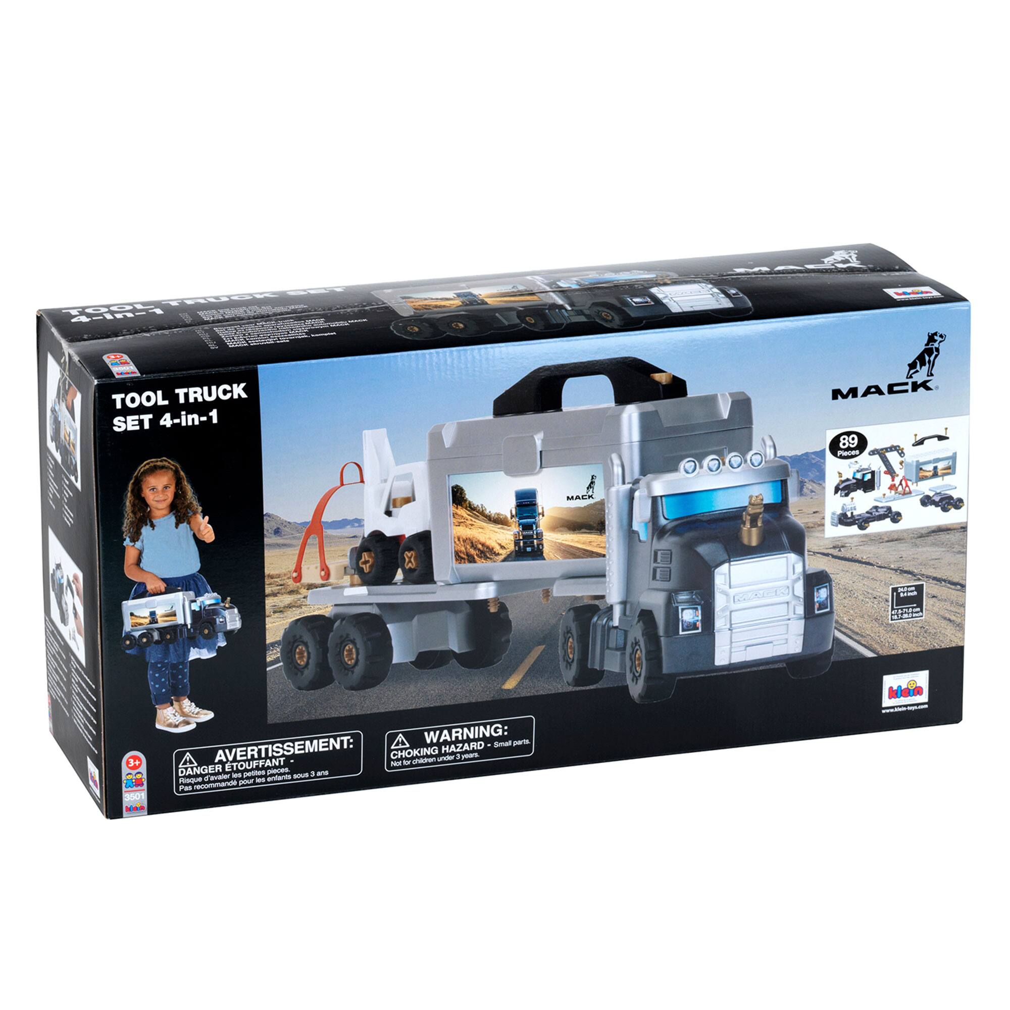 4.inei C i - TOOL TRUCK SET 4-in-1 MACK 89 PUT MAL 83 botato - kien 3+ 3501 A WARNING: Small parts AVERTISSEMENT: CHOKING HAZARD - DANGER - Pan recommende