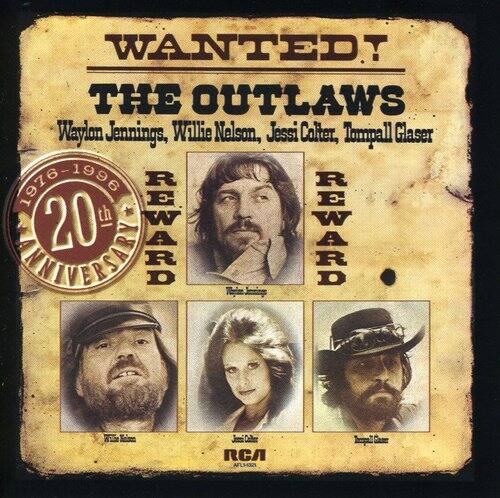 WANTED!  
THE OUTLAWS  
Waylon Jennings, Willie Nelson, Jessi Colter, Tompall Glaser  

1976-1996  
20th ANNIVERSARY  

REWARD  
REWARD  

RCA  
AFL332  

Tga  
Jeving  
Peiees