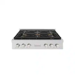 ZLINE - 36 in. Paramount Gas Rangetop with 6 Burner DuoPro Cooktop (PSRT36) - Stainless Steel