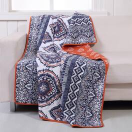 Greenland Home Fashions - Greenland Home Fashion Medina Throw Blanket - 50x60" - Saffron