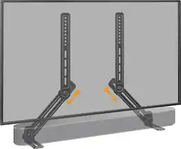 Schertz - Universal Soundbar Mount for TV – Holds up to 15 lbs – Under or Above TV Installation – Includes Detachable Long Extensi - Black