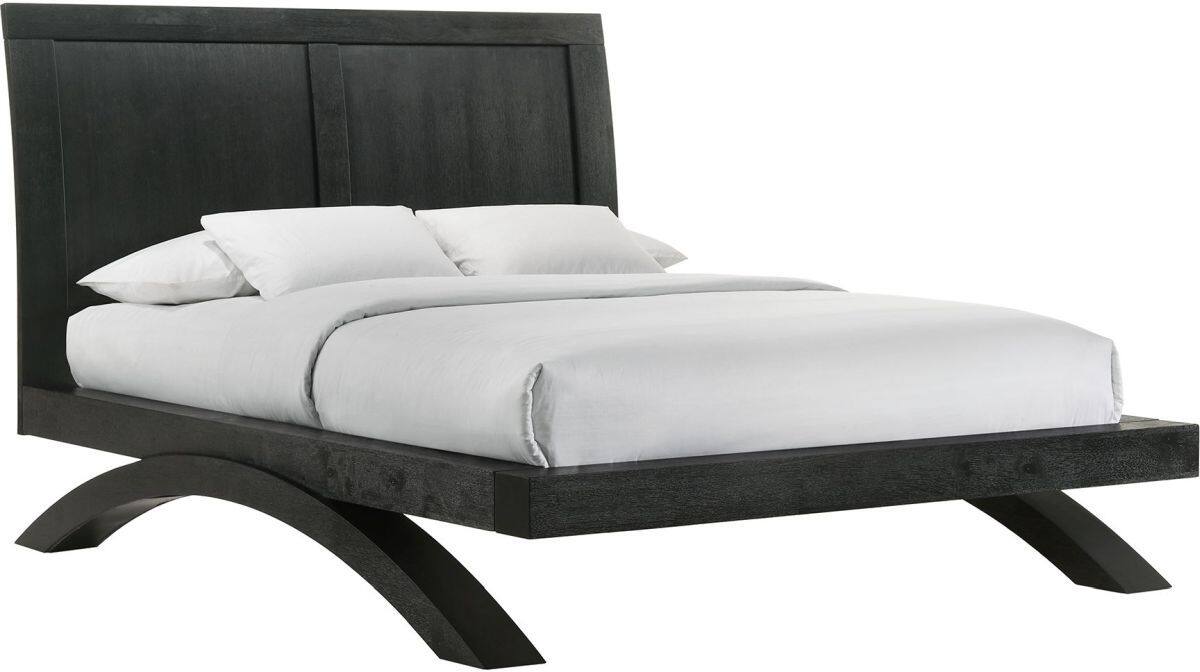 Front. Elements - Allan King/Queen Bed Legs - Black.