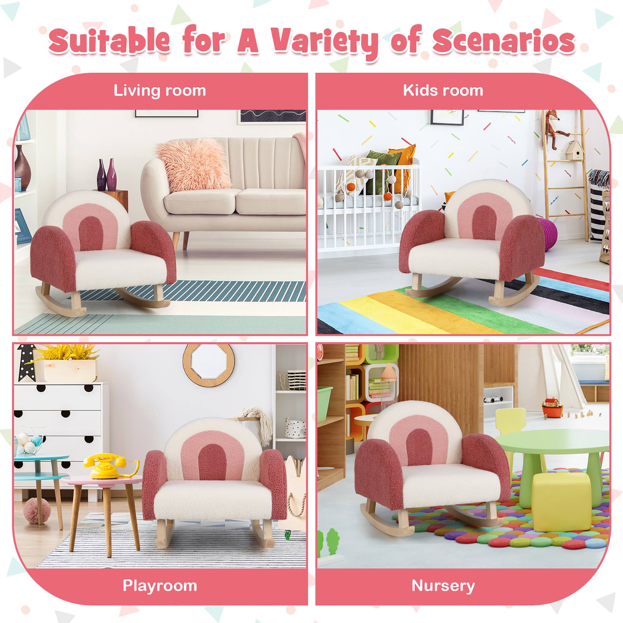 Suitable for A Variety of Scenarios

Living room

Kids room

Playroom

Nursery