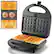 Front. OSTBA - 3-in-1 Sandwich Maker 750W, Panini Press & Waffle Iron, 3 Removable Non-stick Plates for sandwiches, grilled, steak - Black.