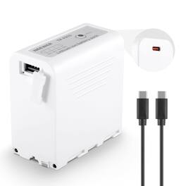 Neewer - 10500mAh NP-F970 Battery, 20W PD USB-C, White