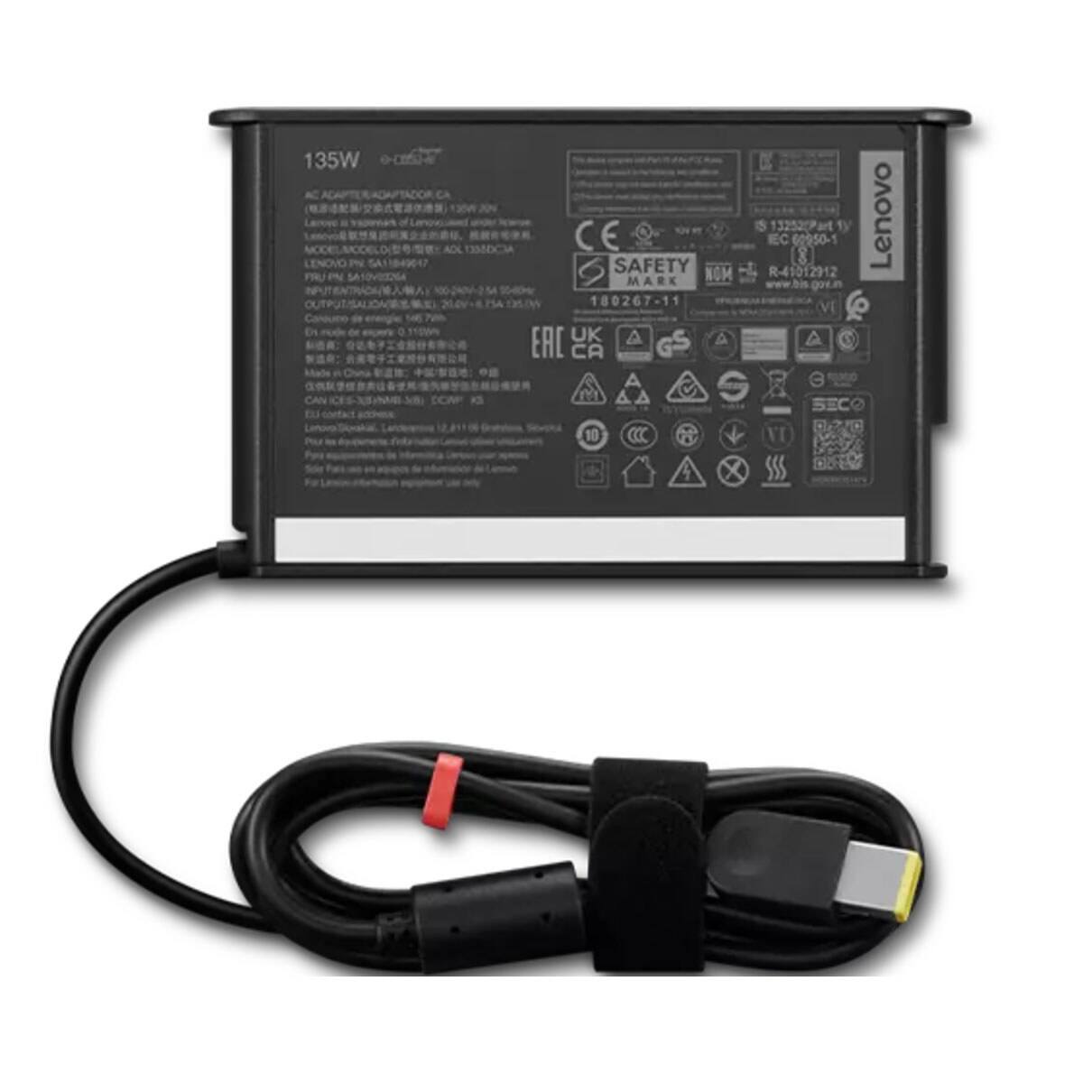 135W  
ACK 5411042047 de CAN  
CE 180267-11 SAFETY MARK NOM 18 EC R-41012912 60950-1  
Lenovo EAC UK CA A SECO 10 CCC VI X