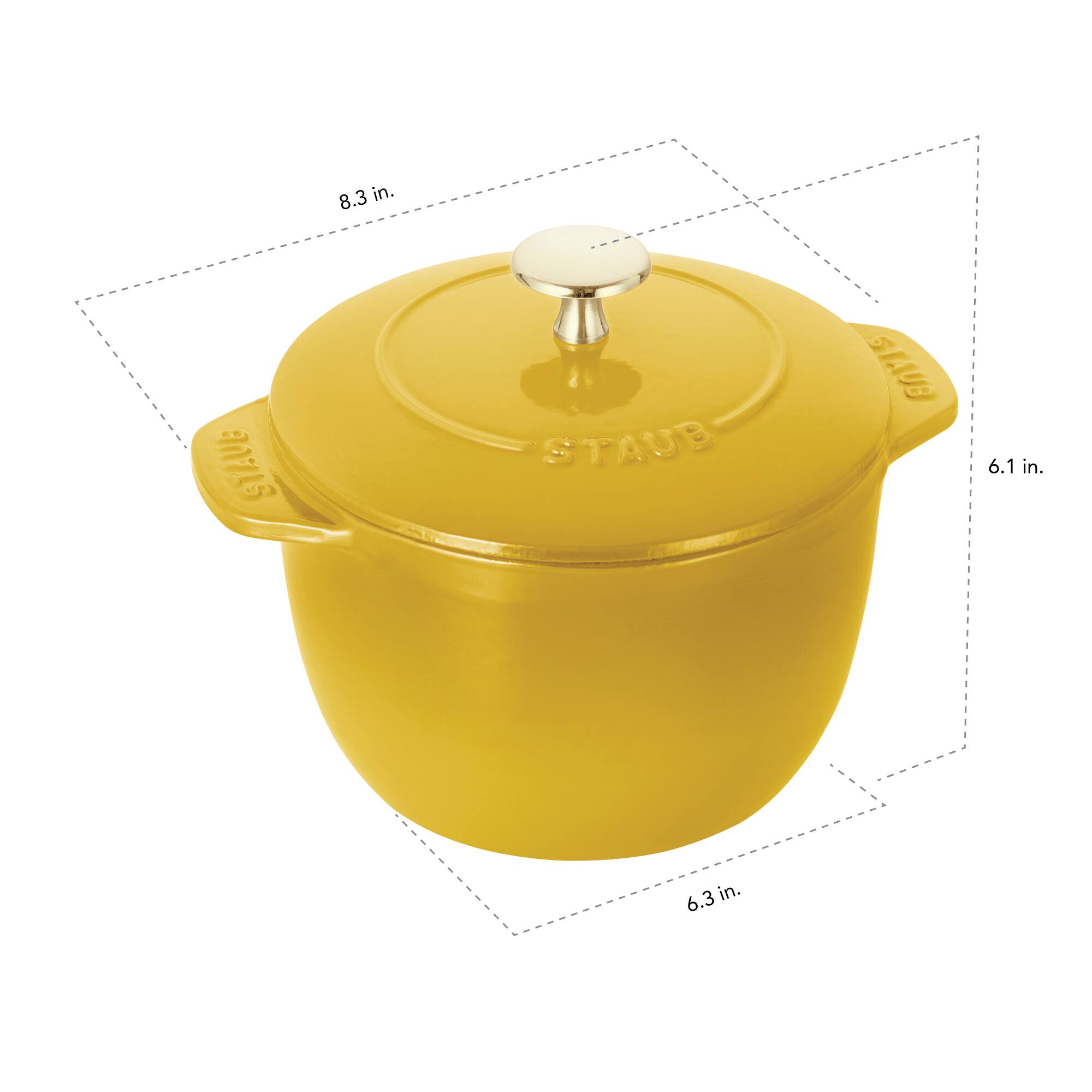 Staub Cast Iron 1.5 qt Petite French Oven Citron 1029064 - Best Buy