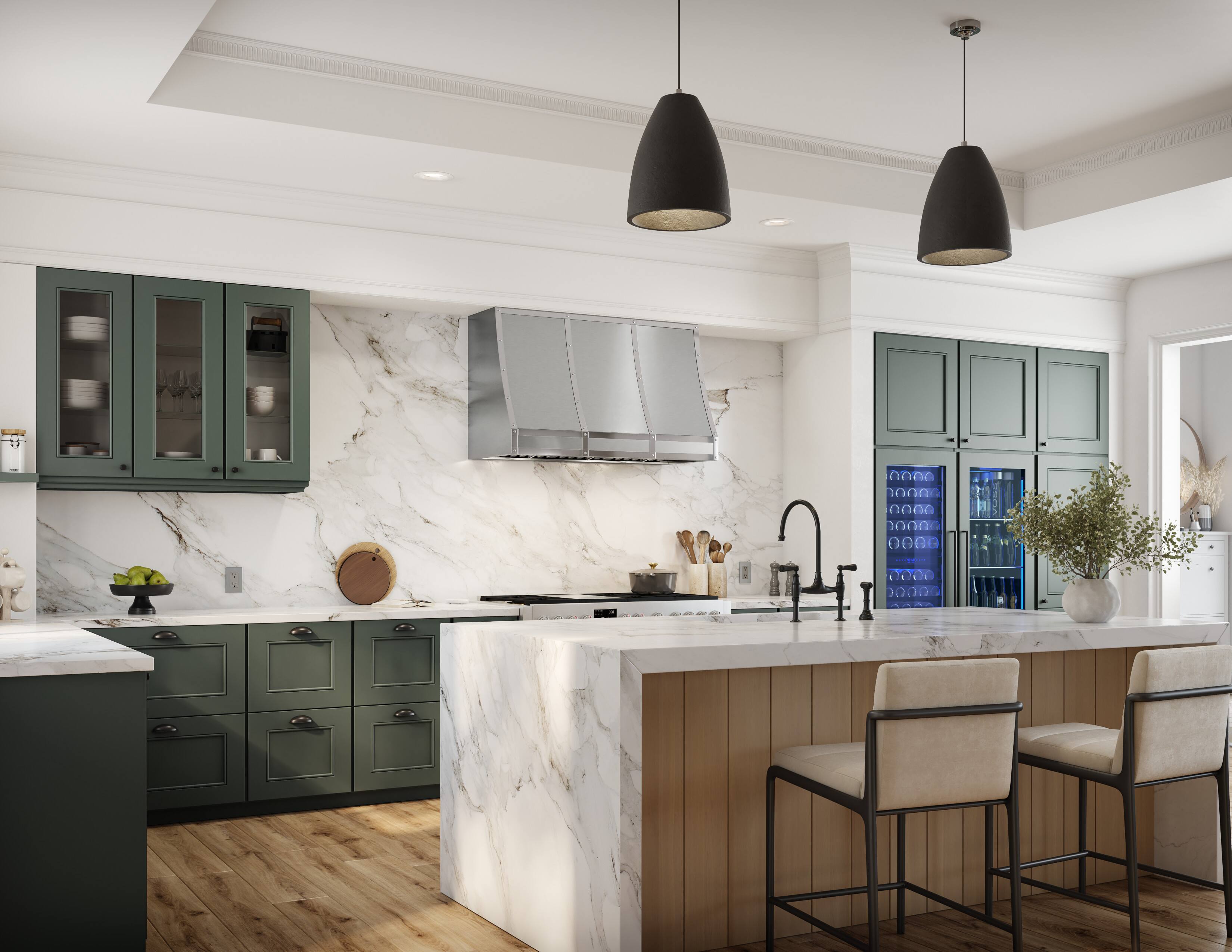 Alt View 13. Zephyr - Forte 48 in. Convertible Wall Mount Custom Range Hood - Stainless Steel.