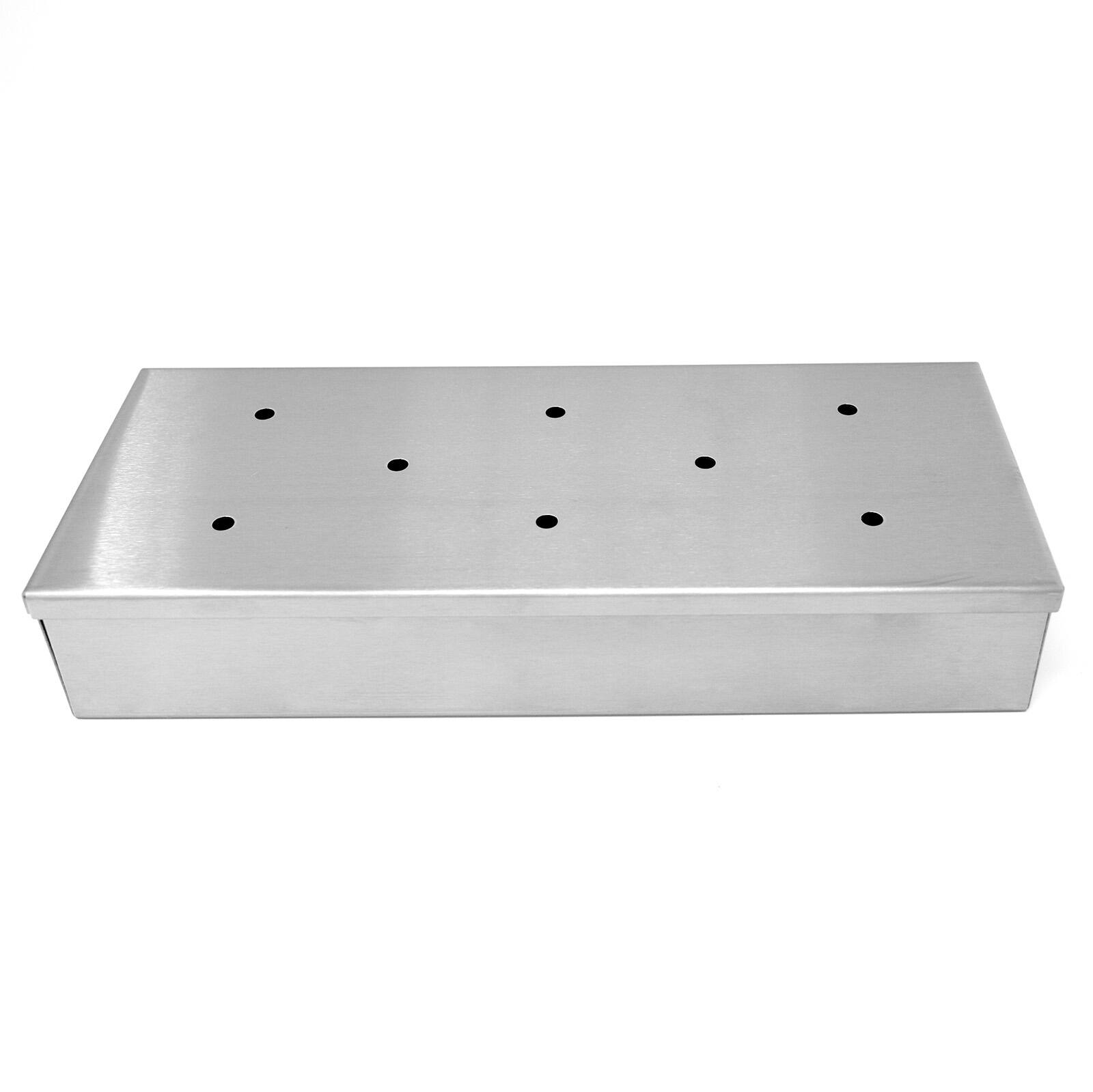 Front. Norpro - Stainless Steel BBQ Grill Smoker Box - Silver.