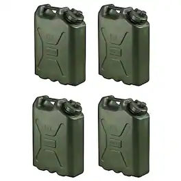 Scepter - BPA Durable 5 Gallon 20 Liter Portable Water Storage Container (4 Pack) - Green