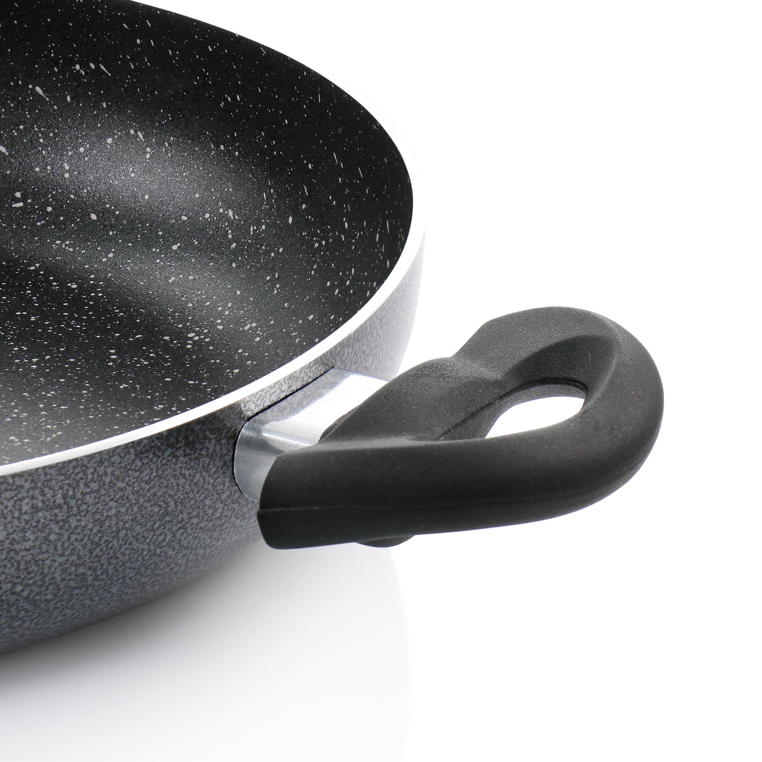 Alt View 4. Oster - Oster Pallermo 3.5 Quart Aluminum Nonstick Saute Pan in Charcoal with Lid - Black.