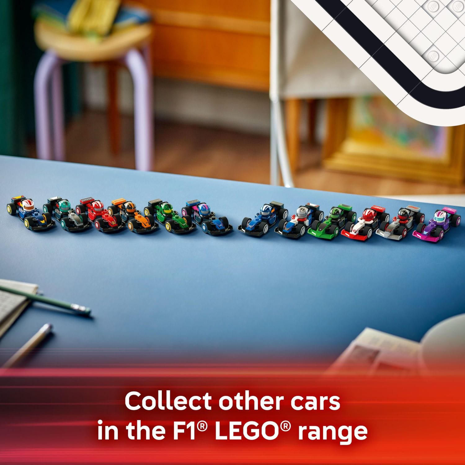Collect other cars in the F1 LEGO range.