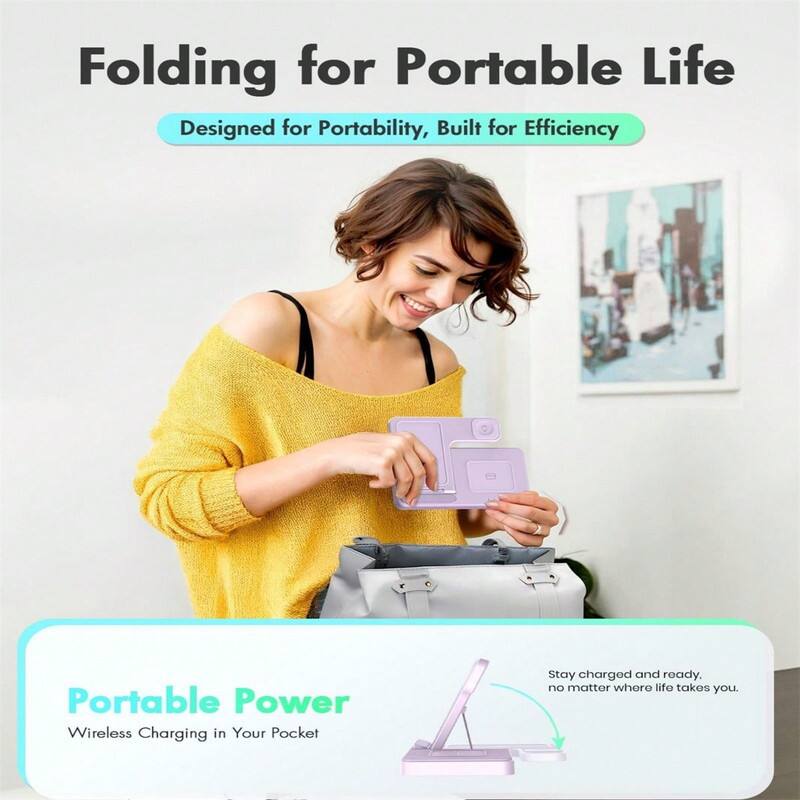 Folding for Portable Life  
Designed for Portability, Built for Efficiency  

Portable Power  
Wireless Charging in Your Pocket  

Stay charged and ready, no matter where life takes you.