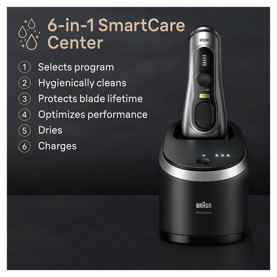 脱毛・除毛 BRAUN series9 Braun Series 9 PRO+ Electric Shaver with 6 in 1 SmartCare