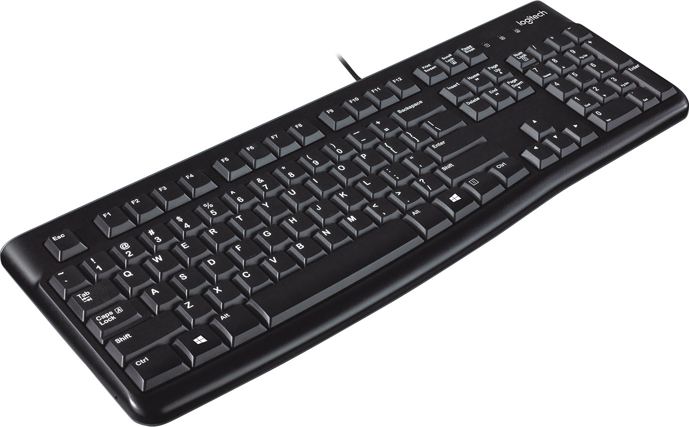 Styre vandring overdrive Logitech K120 Full-size Wired Membrane Keyboard for PC with Spill-Resistant  Design Black 920-002478 - Best Buy