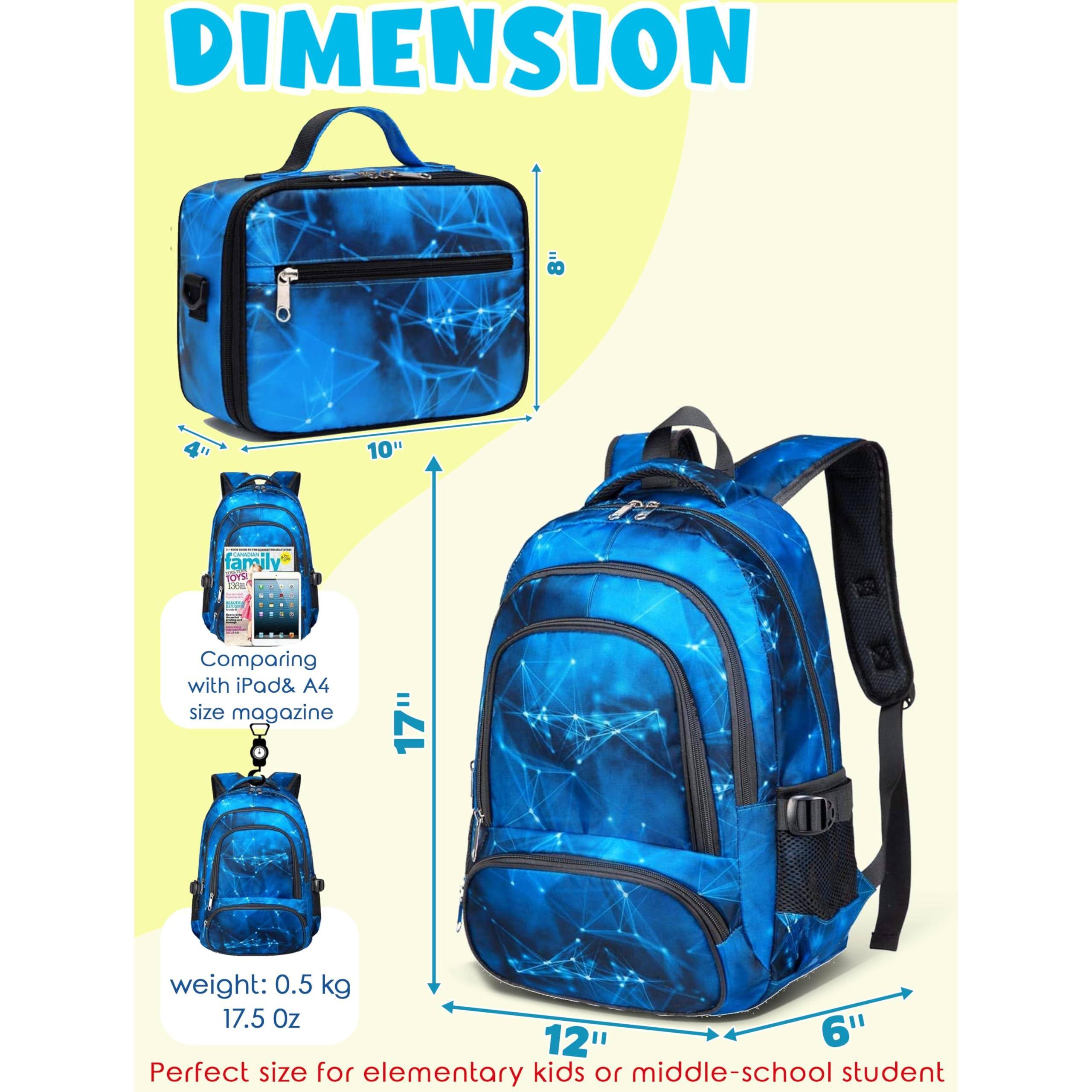 Left. Pacoar Cade - Backpacks Set With Lunch Bag For Primary Elementary School Bags Teens Middle Book Insulated Box Adolescentes To Travel - Black Green.