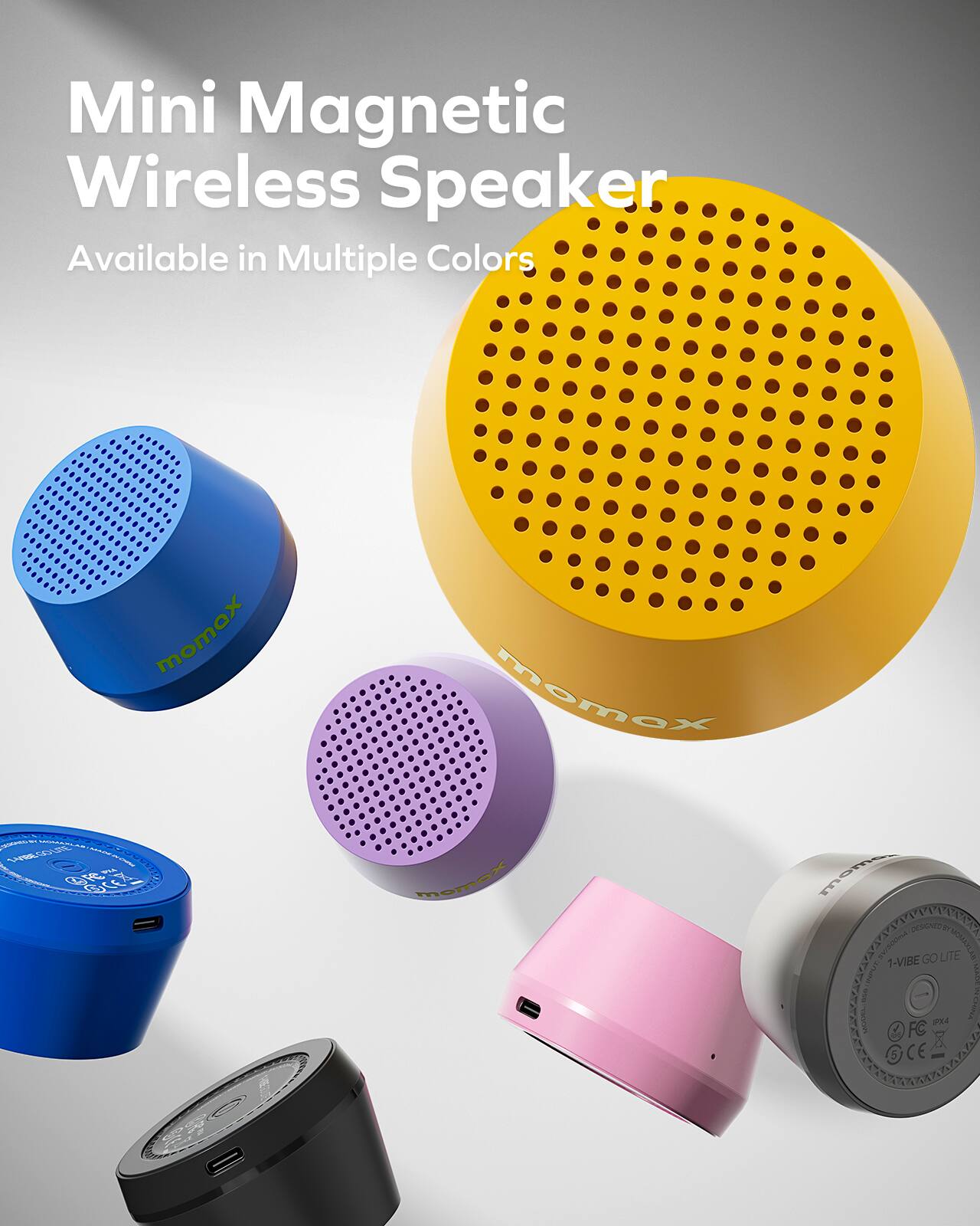 Mini Magnetic Wireless Speaker  
Available in Multiple Colors  

momax
