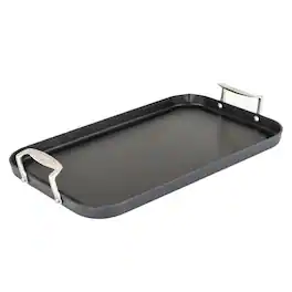 Viking - Hard Anodized Double Burner Nonstick Griddle - Black