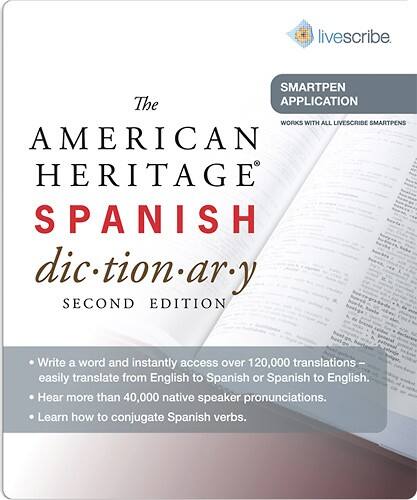 Front Standard. Livescribe - American Heritage Spanish Dictionary Second Edition.