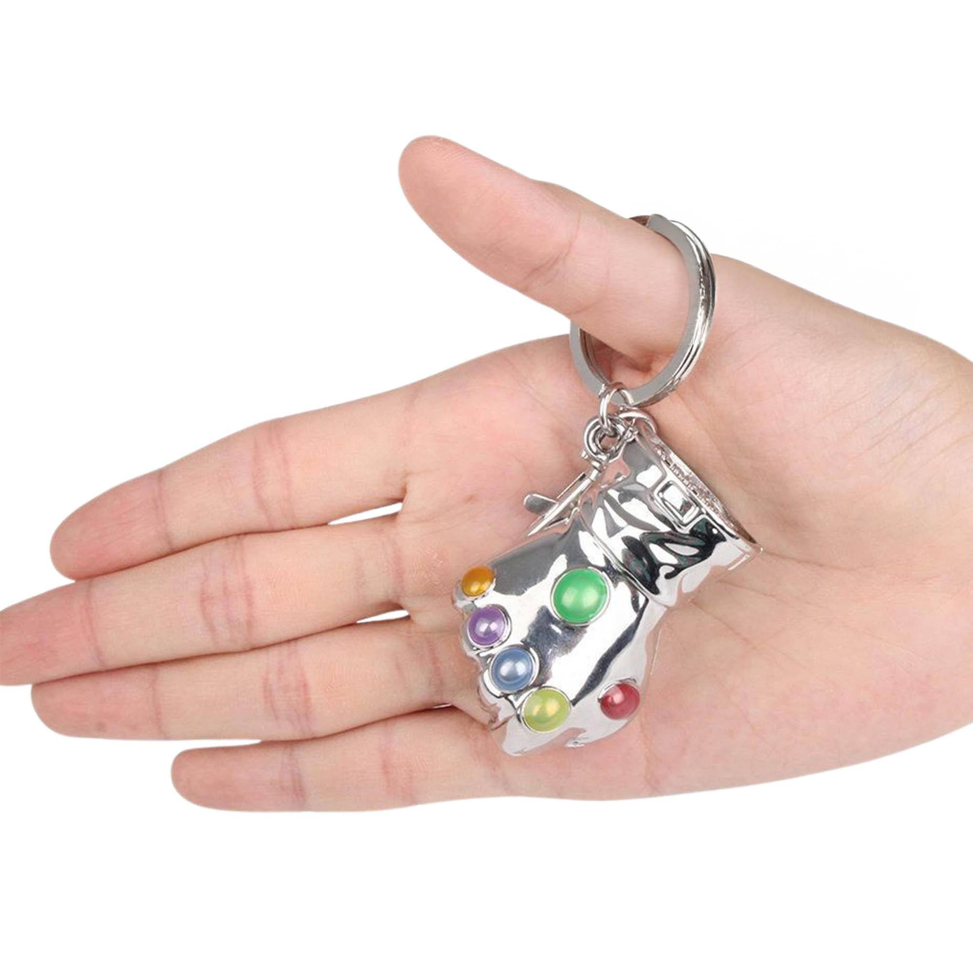 Alt View 10. Monogram - Marvel Comics Thanos Infinity Gauntlet Pewter Metal Keyring - Silver.