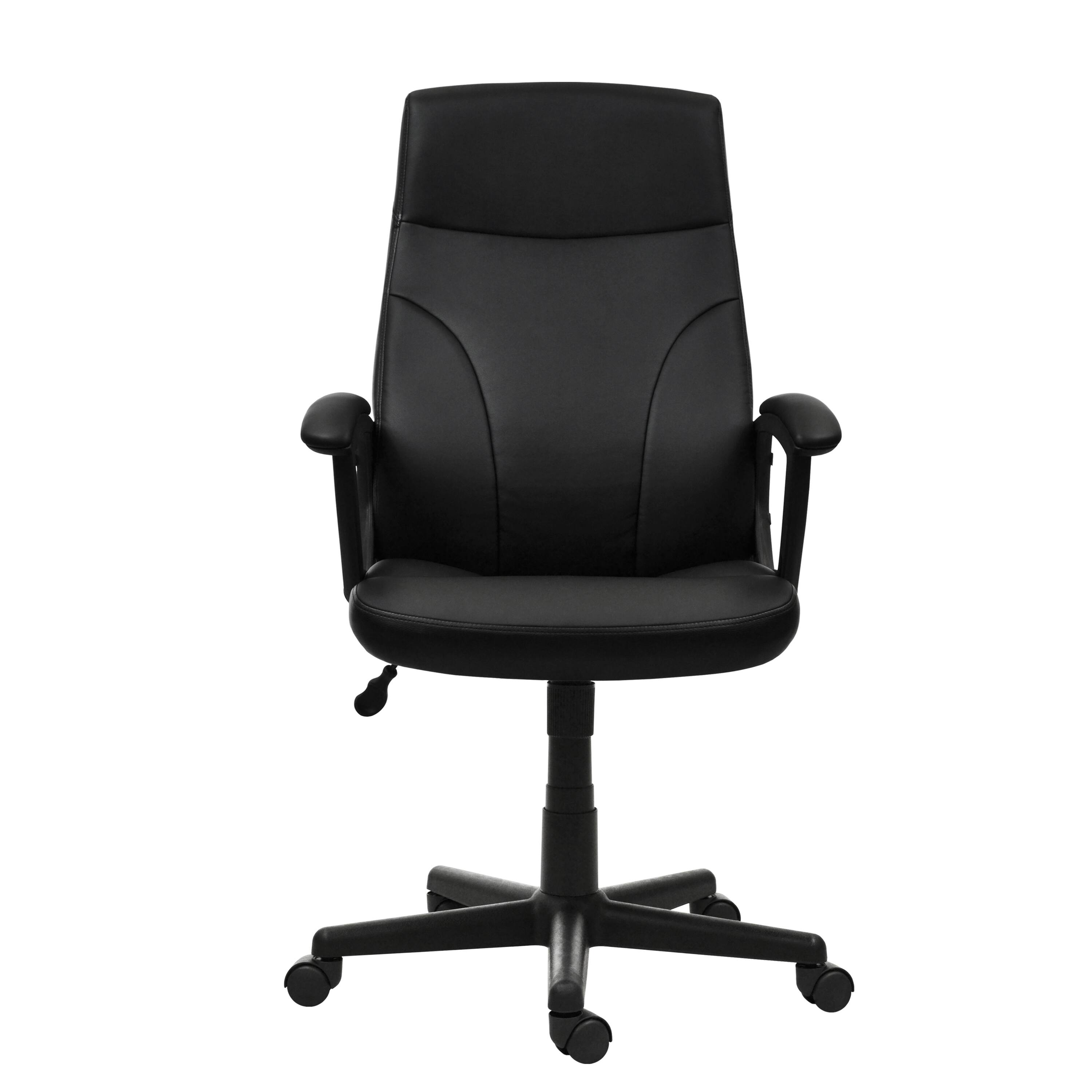 Alt View 1. Spaco - Spaco Executive Office Chair, Medium Back, Adjustable Tilt, Pneumatic Height, for Home Office - Black.