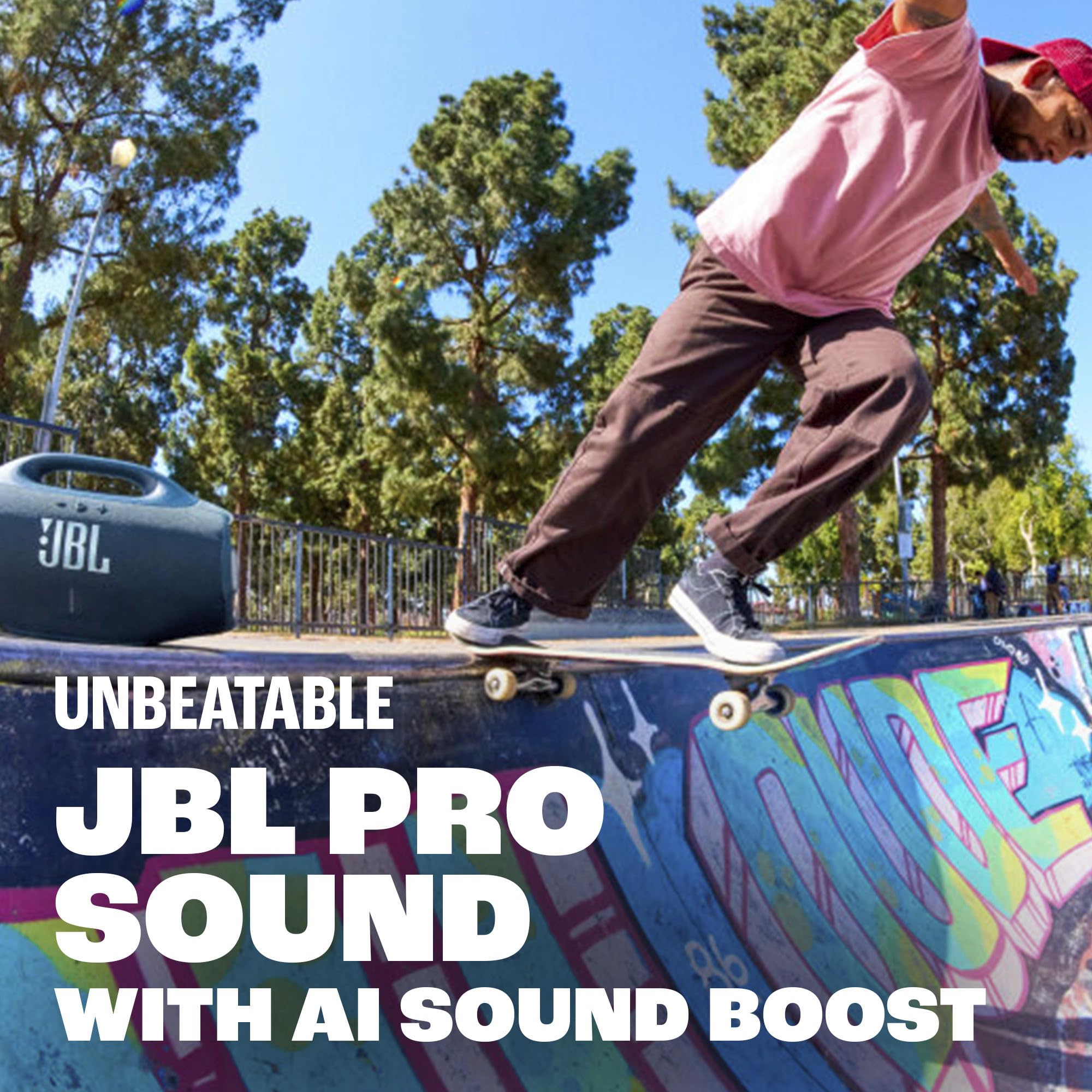 UNBEATABLE JBL PRO SOUND WITH AI SOUND BOOST