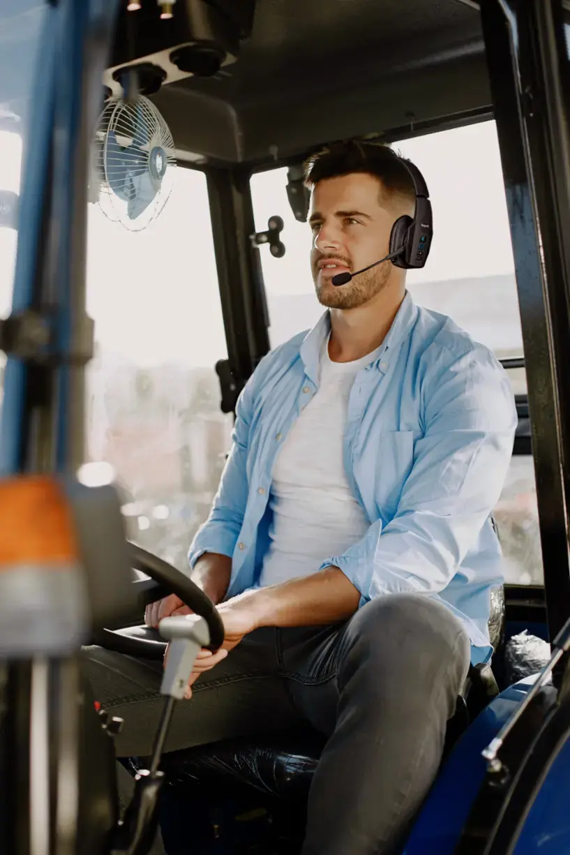 Alt View 16. BlueParrott - B450-XT Wireless Bluetooth Mono Headset with 96% Noise-Cancelling Microphone and Padded Headband - Black.