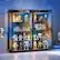 Alt View 4. AODK - RGB LED Lighted Glass Display Cabinet, 4-Tier Curio Shelf for Collectibles - Black.