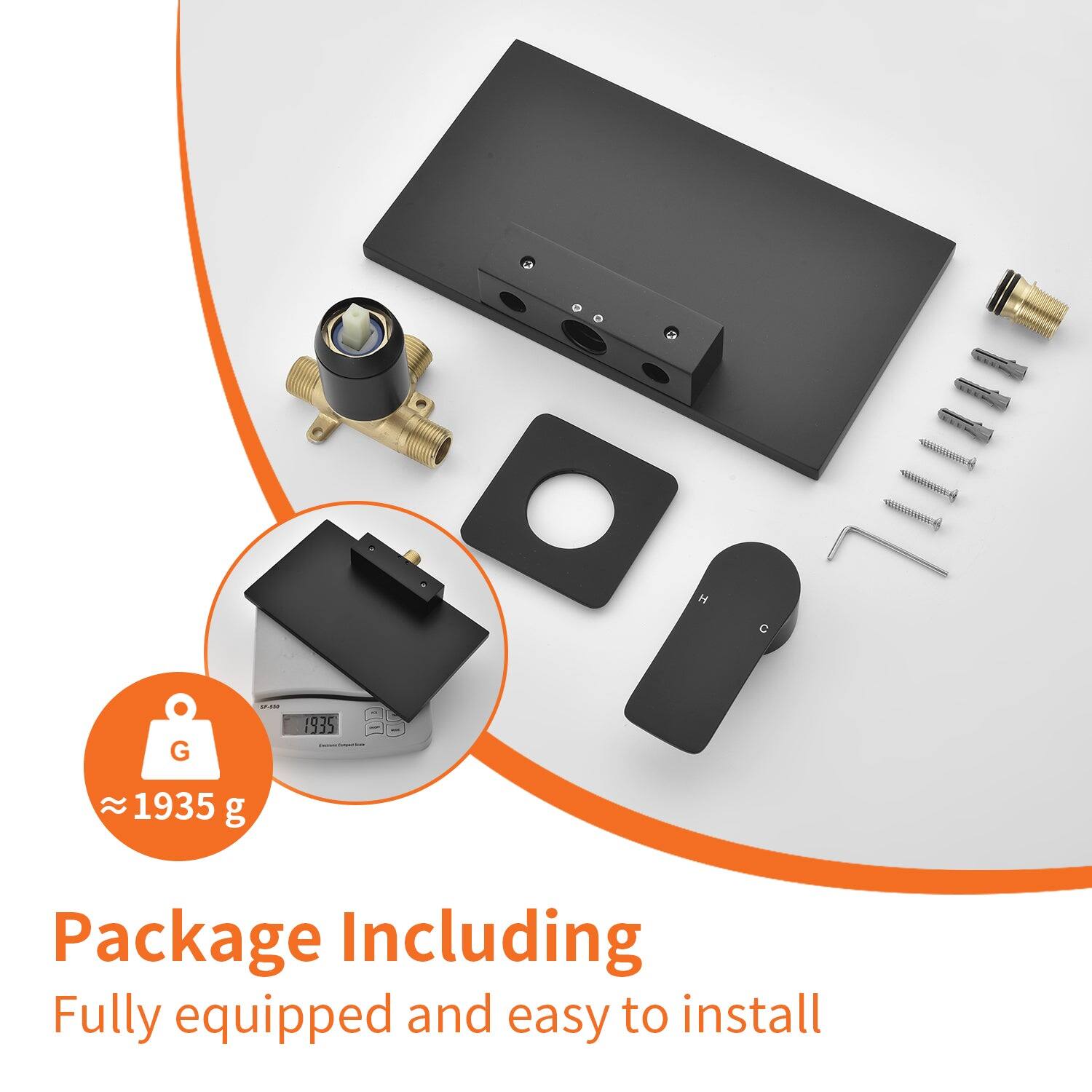 G - 1935 g  
Package Including  
Fully equipped and easy to install