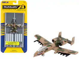 Runway24 - Fairchild Republic A-10 Thunderbolt II Warthog Attack Aircraft United States Air Force with Runway Section - Camouflage