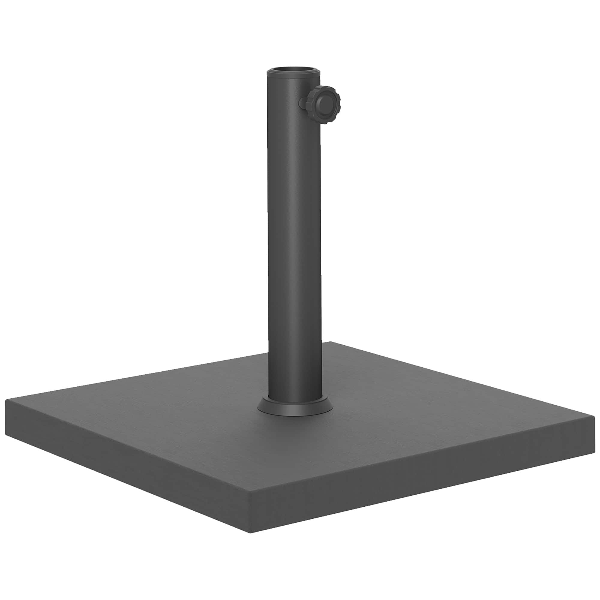 Outsunny - Patio Umbrella Base, 32 lbs Umbrella Base, Outdoor Umbrella Stand Patio Umbrella Holder for 1.5"/1.9" Umbrella Poles - Black