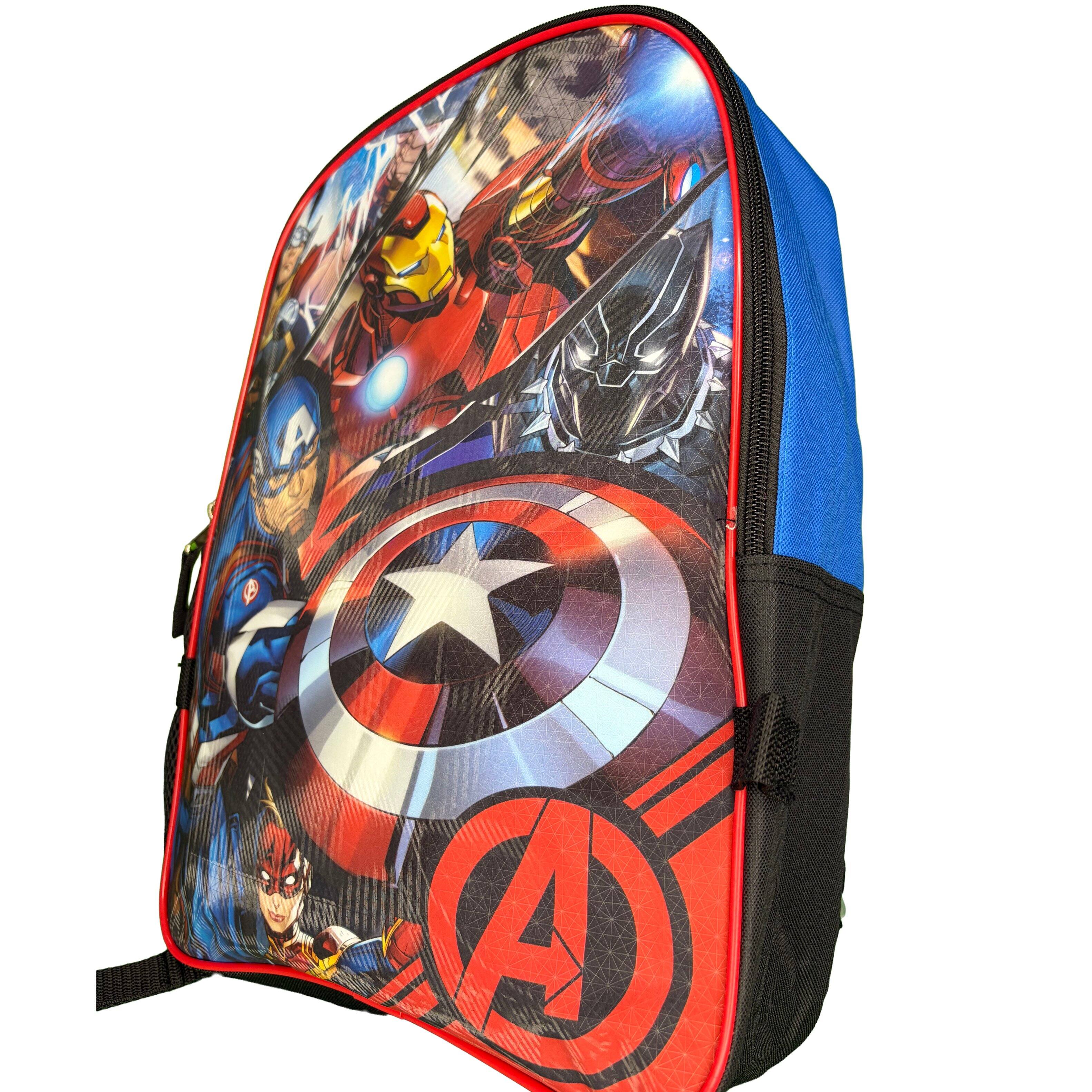 Alt View 4. Marvel - Marvel Iron Man 16" Shoulder Backpack for School with Rectangular Lunch Bag for Boys - Assorted Pre-Pack.