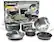 Angle Zoom. Granitestone - Diamond Non Stick 10pc Cookware Set-PTFE/PFOA Free - Gray.