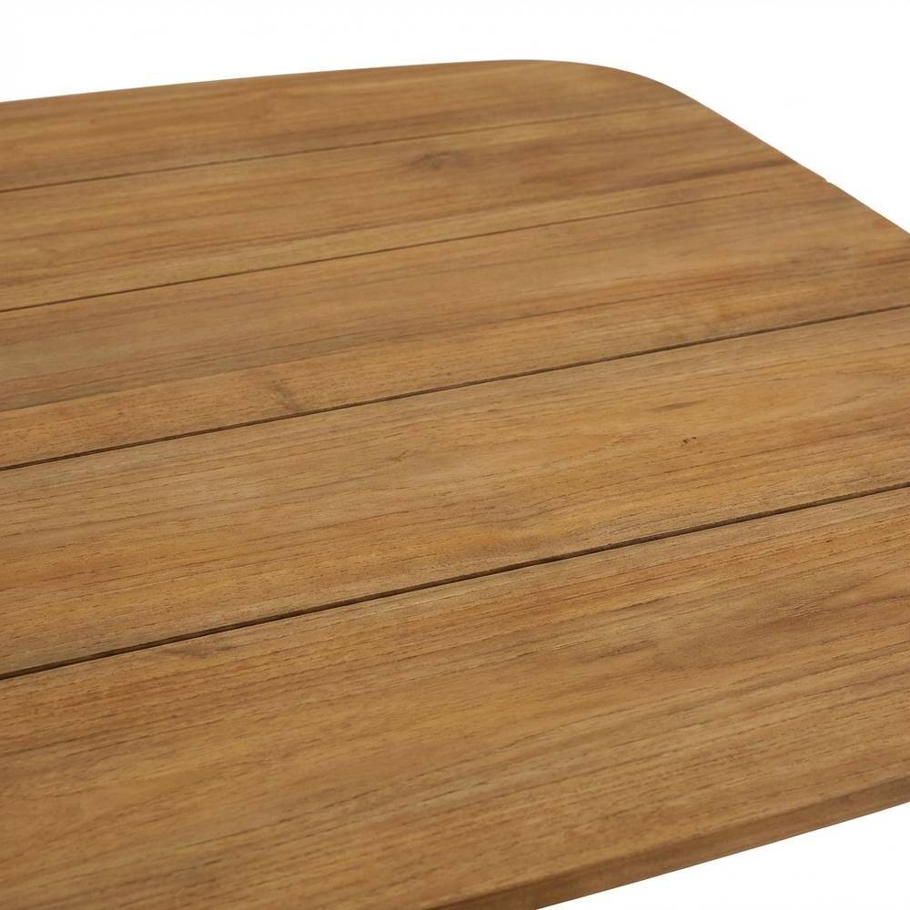 Alt View 1. Outdoor Escape - Square Outdoor Dining Table In Teak Wood, Spacious, Weather-Resistant Design - Brown.