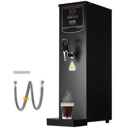 VEVOR - Commercial Water Boiler, Electric Hot Water Dispenser with 316 Stainless Steel Heating Tube, 1500W Step-by-step - Black