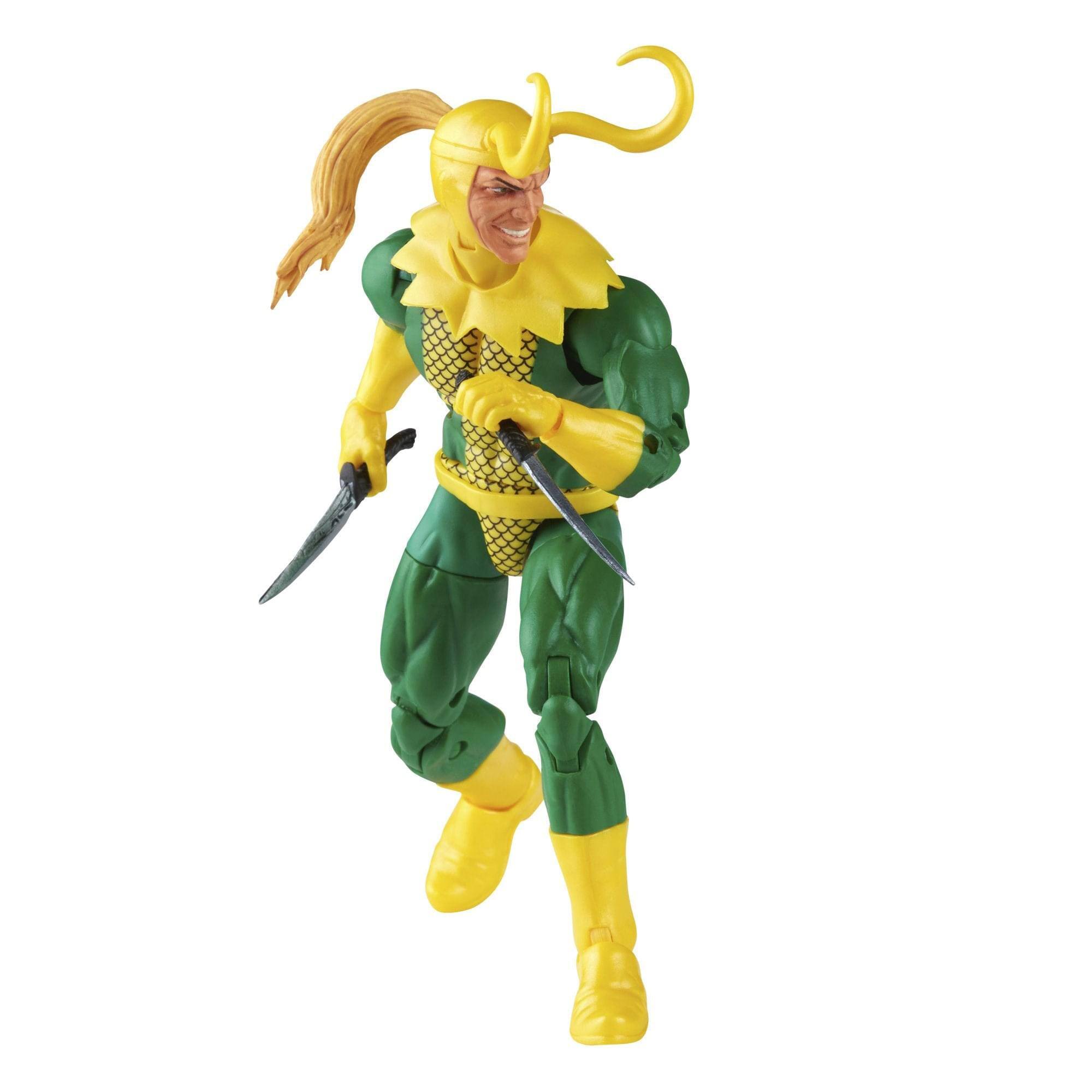 Alt View 2. Hasbro - Marvel Legends 6-inch Retro Action Figure | Loki - Green.