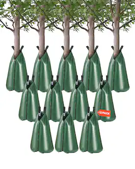 VEVOR - Tree Watering Bag, 12 Packs 20 Gallons Watering Bags for New Trees,5-9 Hours Slow Release Refillable Drip Irrigation Bag - Green