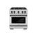 Front. ZLINE - ZLINE Autograph Edition 30" Freestanding Select Gas Range w/ 4 Burners & Matte Black Accents (HGRZ-30-MB) - Stainless Steel.