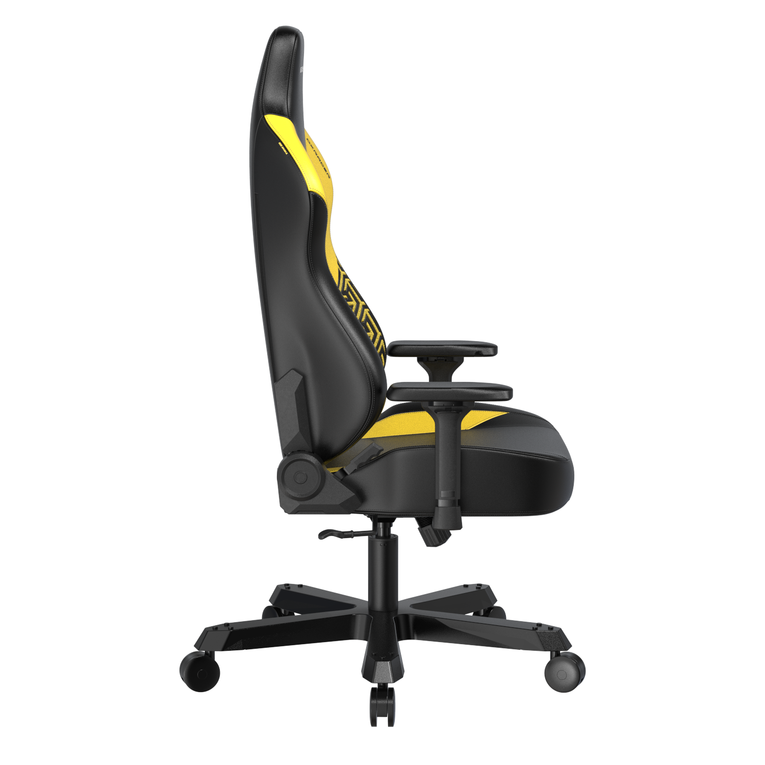 Left. DXRacer - DXRacer Tank Series Gaming Chair – Armour Edition Black & Yellow, Oversized XXL Ergonomic Design & Heavy-Duty Support - Black and Yellow.