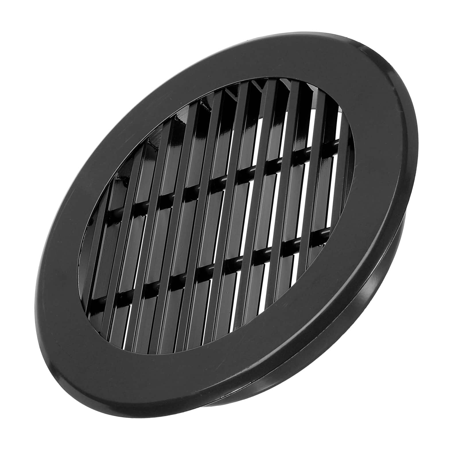 Unique Bargains - 8 Inch Round Ceiling Diffuser, Aluminum Register Circular Outlet Soffit Vent for HVAC Bathroom Kitchen Garage - Black