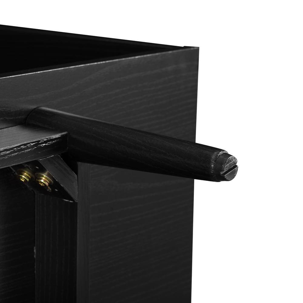 Alt View 4. Crosley Furniture - Liam Medium Record Player Stand With Vinyl Storage - Black.