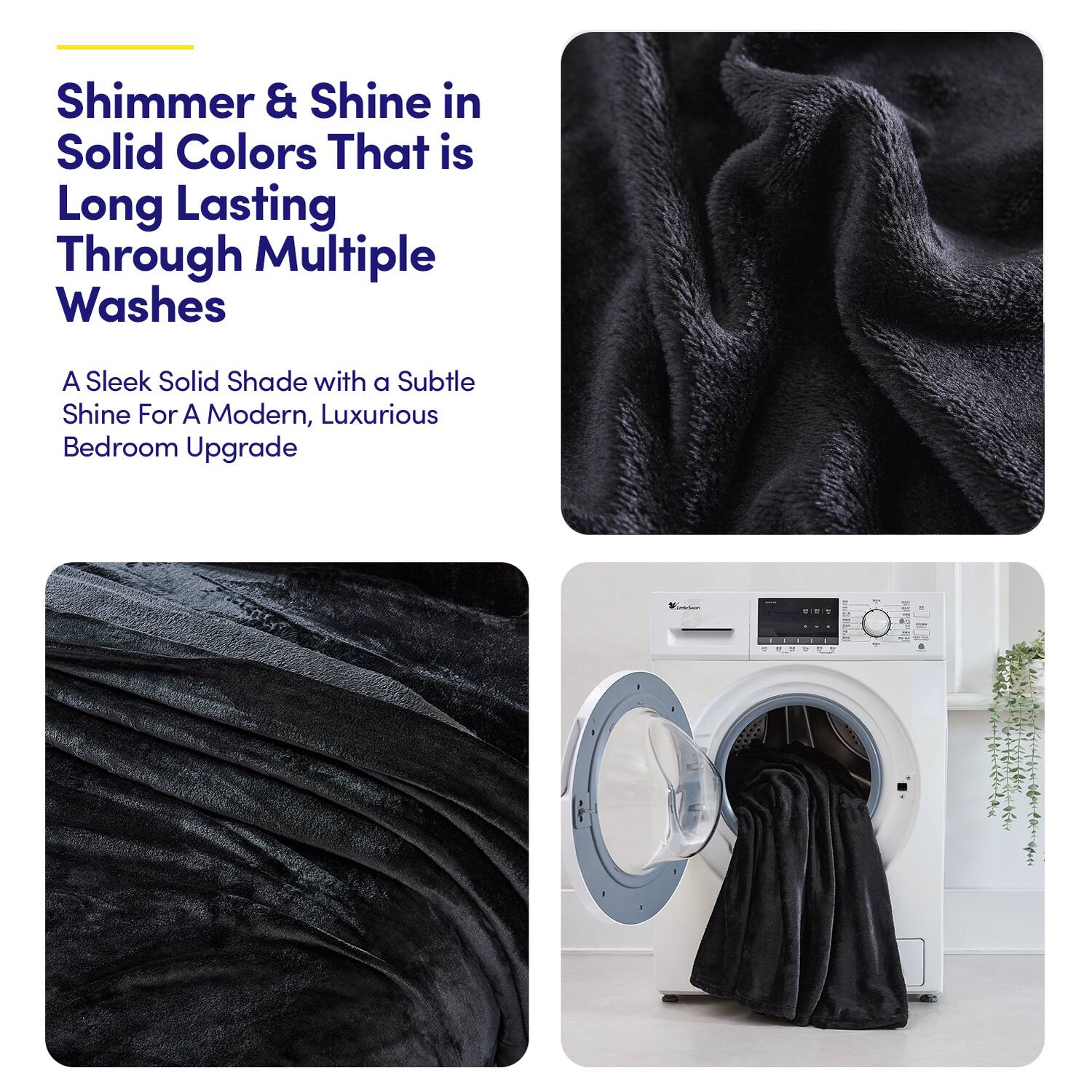 Shimmer & Shine in Solid Colors That is Long Lasting Through Multiple Washes

A Sleek Solid Shade with a Subtle Shine For A Modern, Luxurious Bedroom Upgrade
