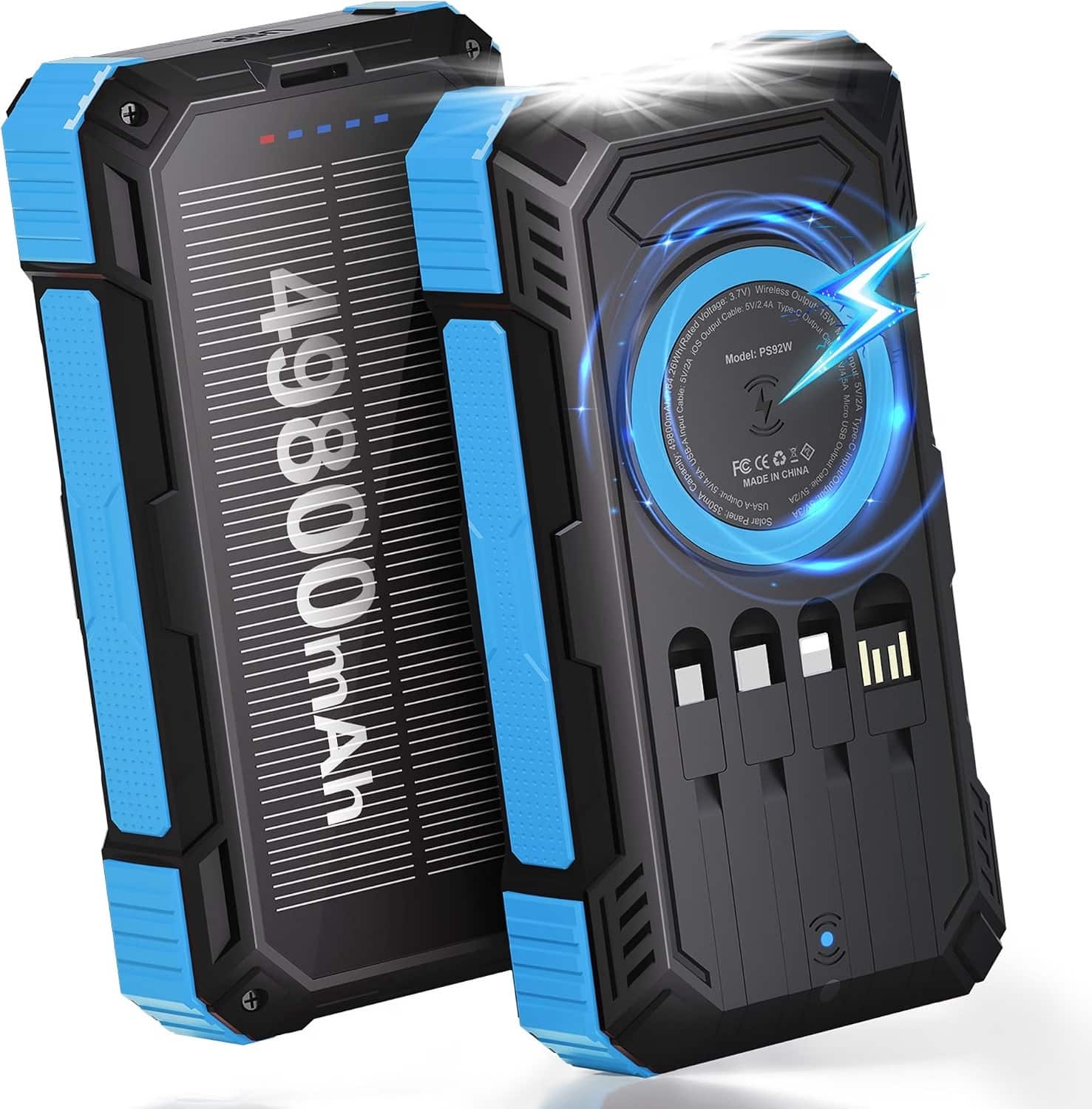 Core Tech - 49,800mAh Portable Power Bank with Wireless Charging and Flashlight