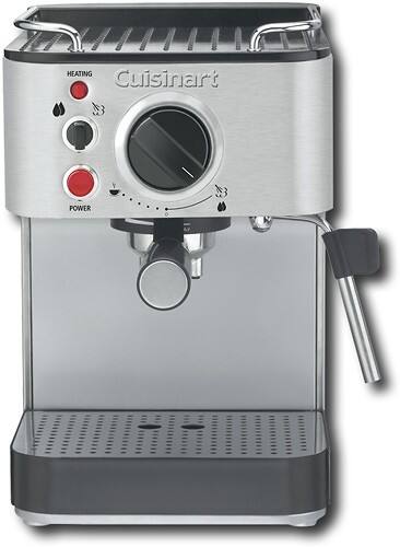 Front Standard. Cuisinart - Refurbished Espresso Maker - Stainless-Steel/Black.